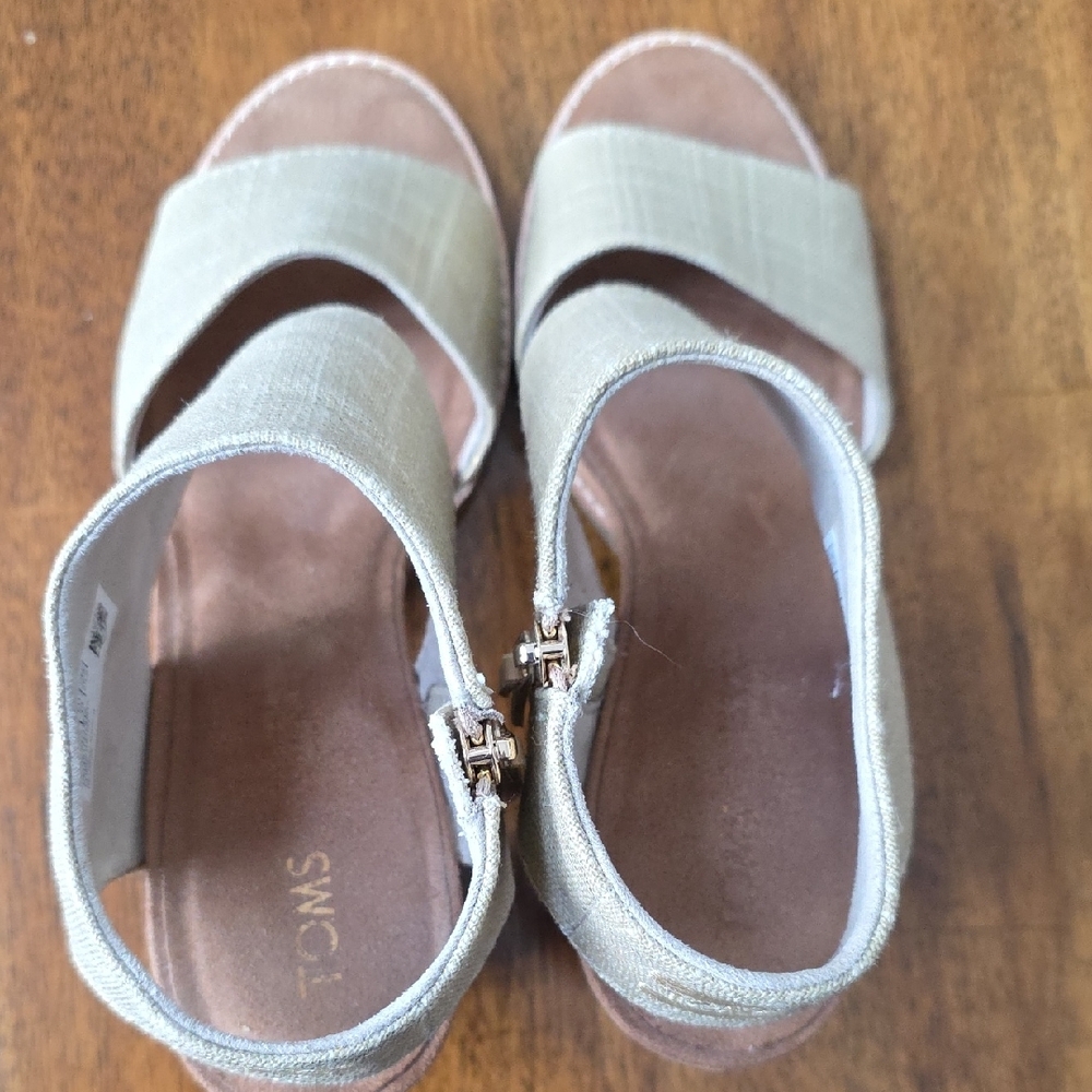 Tom's Majorca Champagne Gold Women's Heeled Sandals - Picture 7 of 11